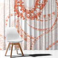 Aloha Lei Onaona Window Curtain Red Hawaiian Tribal Pattern