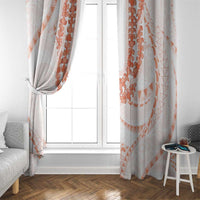 Aloha Lei Onaona Window Curtain Red Hawaiian Tribal Pattern
