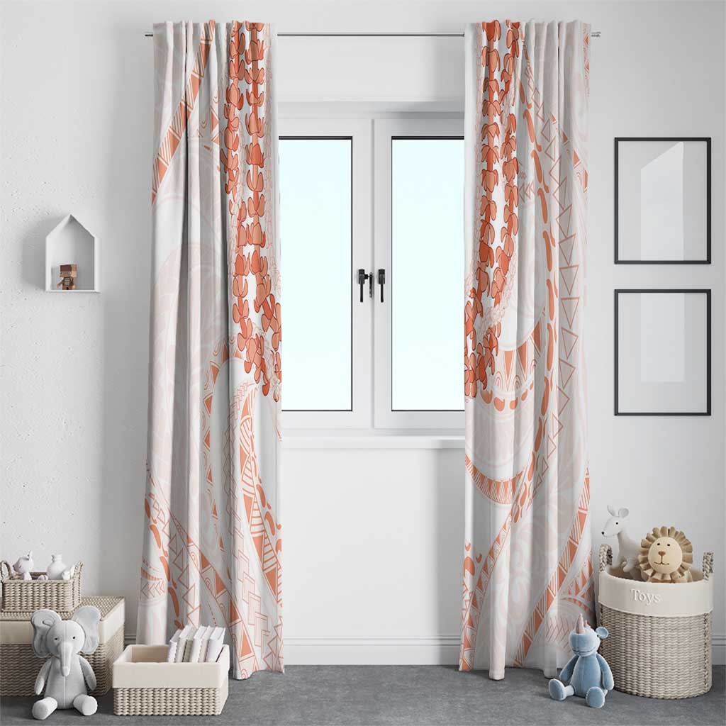 Aloha Lei Onaona Window Curtain Red Hawaiian Tribal Pattern