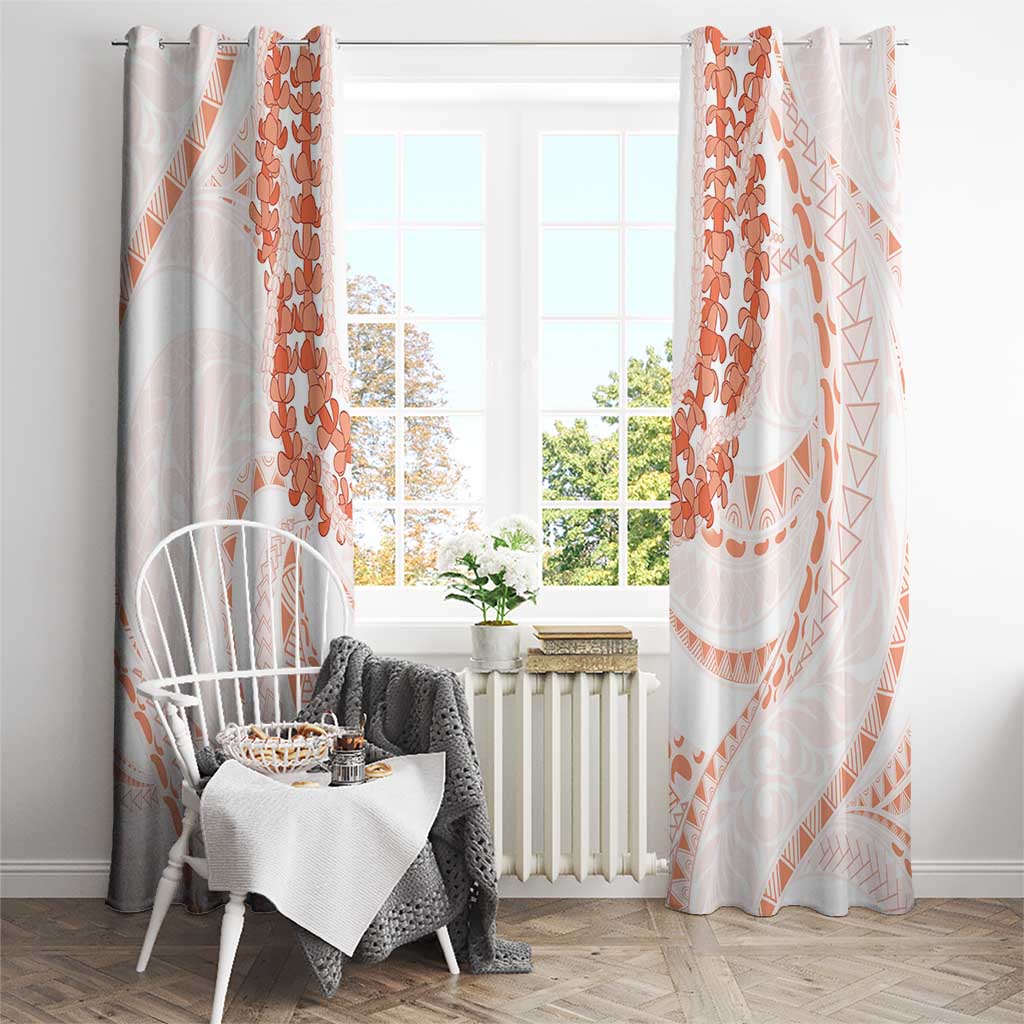 Aloha Lei Onaona Window Curtain Red Hawaiian Tribal Pattern