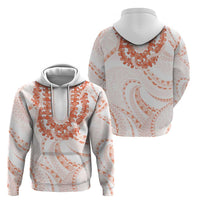 Aloha Lei Onaona Zip Hoodie Red Hawaiian Tribal Pattern
