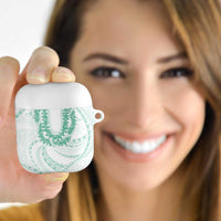 Aloha Lei Onaona AirPods Case Sage Green Hawaiian Tribal Pattern - Polynesian Pride