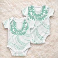 Aloha Lei Onaona Baby Onesie Sage Green Hawaiian Tribal Pattern LT9 - Polynesian Pride