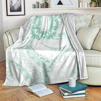 Aloha Lei Onaona Blanket Sage Green Hawaiian Tribal Pattern
