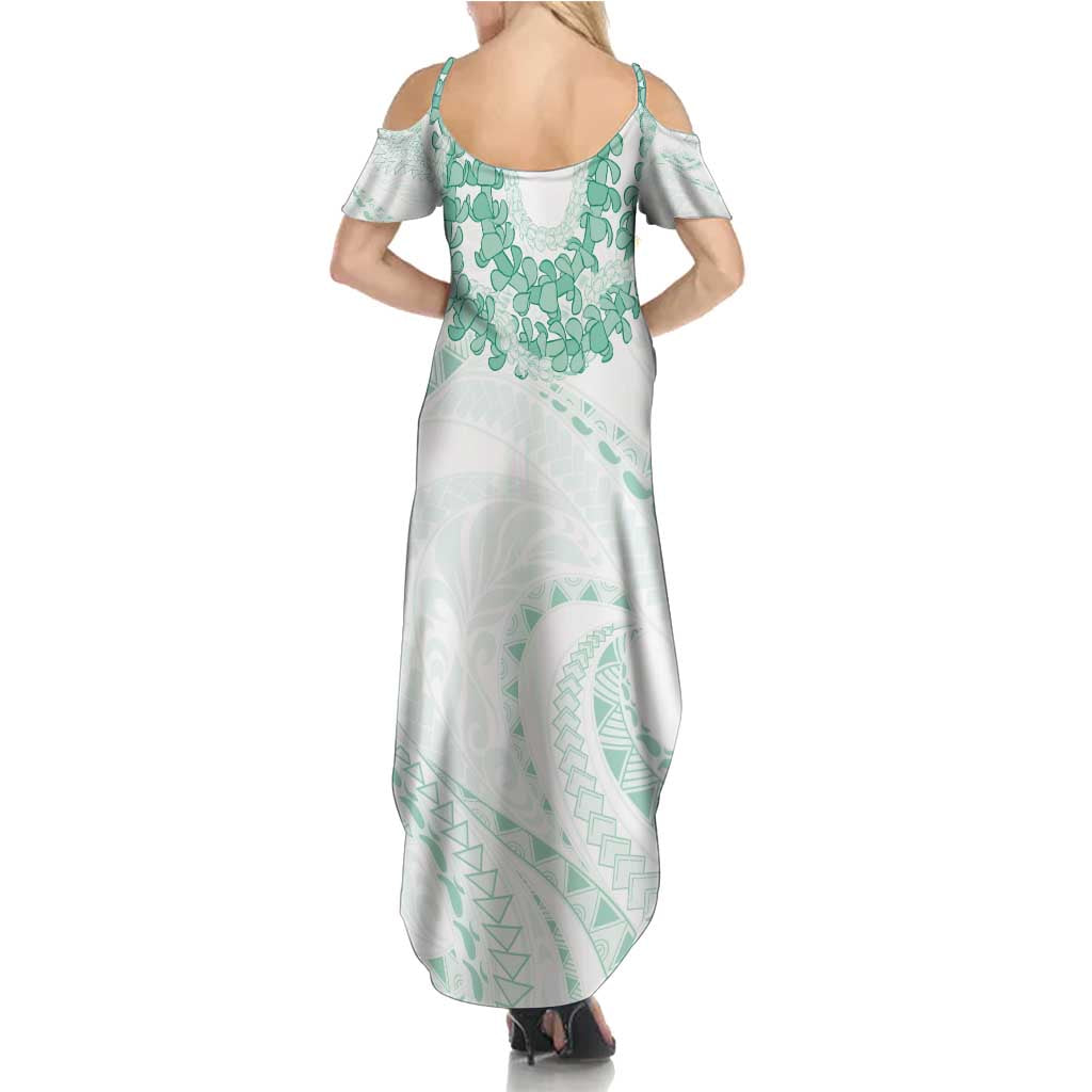 Aloha Lei Onaona Family Matching Summer Maxi Dress and Hawaiian Shirt Sage Green Hawaiian Tribal Pattern LT9 - Polynesian Pride