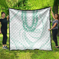 Aloha Lei Onaona Quilt Sage Green Hawaiian Tribal Pattern