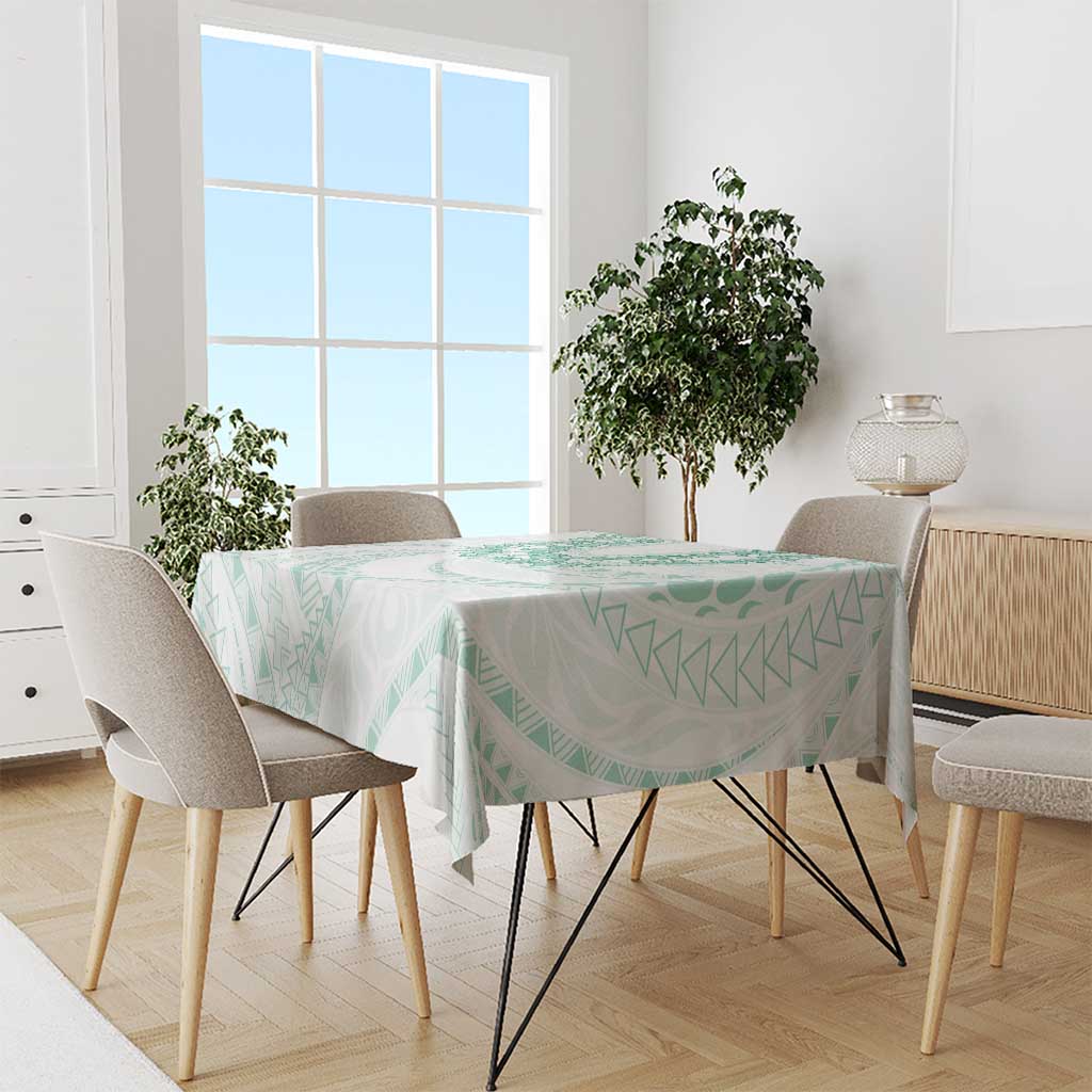 Aloha Lei Onaona Tablecloth Sage Green Hawaiian Tribal Pattern