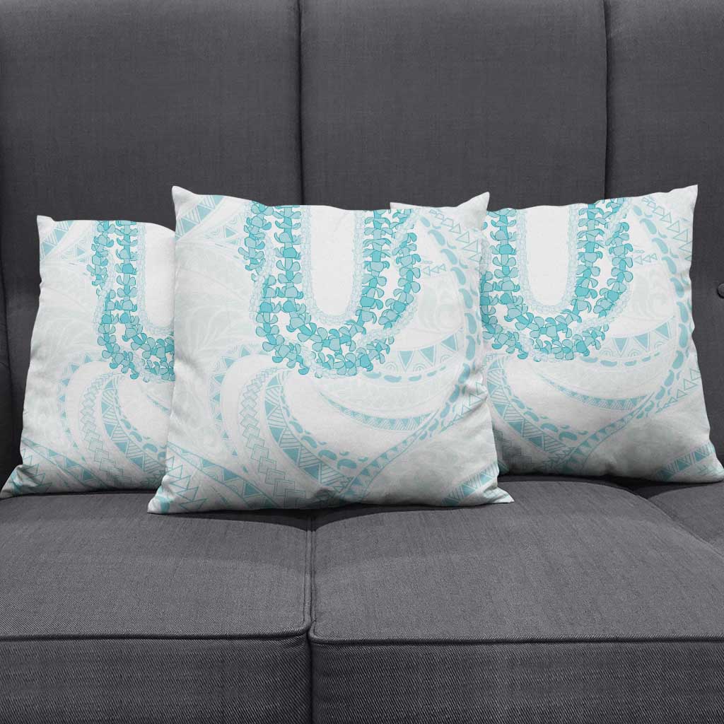 Aloha Lei Onaona Pillow Cover Teal Hawaiian Tribal Pattern - Polynesian Pride