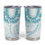 Aloha Lei Onaona Tumbler Cup Teal Hawaiian Tribal Pattern