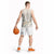 Aloha Lei Mikioi Basketball Jersey Beige Polynesian Tribal Tatau Pattern - Polynesian Pride
