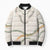 Aloha Lei Mikioi Bomber Puffer Jacket Beige Polynesian Tribal Tatau Pattern - Polynesian Pride