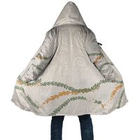 Aloha Lei Mikioi Cloak Beige Polynesian Tribal Tatau Pattern - Polynesian Pride