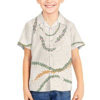 Aloha Lei Mikioi Family Matching Summer Maxi Dress and Hawaiian Shirt Beige Polynesian Tribal Tatau Pattern LT9 Son's Shirt Beige - Polynesian Pride