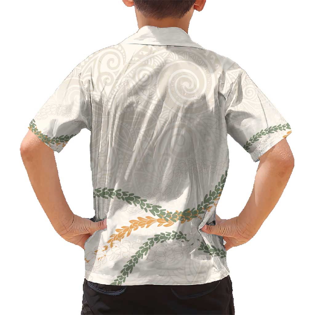Aloha Lei Mikioi Hawaiian Shirt Beige Polynesian Tribal Tatau Pattern