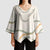 Aloha Lei Mikioi Kimono Sleeve Blouse Beige Polynesian Tribal Tatau Pattern - Polynesian Pride