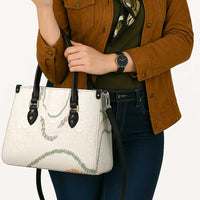 Aloha Lei Mikioi Leather Bag Beige Polynesian Tribal Tatau Pattern - Polynesian Pride