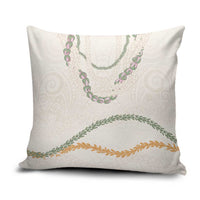 Aloha Lei Mikioi Pillow Cover Beige Polynesian Tribal Tatau Pattern - Polynesian Pride
