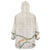 Aloha Lei Mikioi Wearable Blanket Hoodie Beige Polynesian Tribal Tatau Pattern