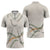 Aloha Lei Mikioi Zipper Polo Shirt Beige Polynesian Tribal Tatau Pattern - Polynesian Pride