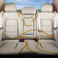Aloha Lei Mikioi Back Car Seat Cover Gold Polynesian Tribal Tatau Pattern