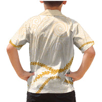 Aloha Lei Mikioi Family Matching Mermaid Dress and Hawaiian Shirt Gold Polynesian Tribal Tatau Pattern LT9 - Polynesian Pride