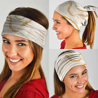 Aloha Lei Mikioi Neck Gaiter Gold Polynesian Tribal Tatau Pattern - Polynesian Pride