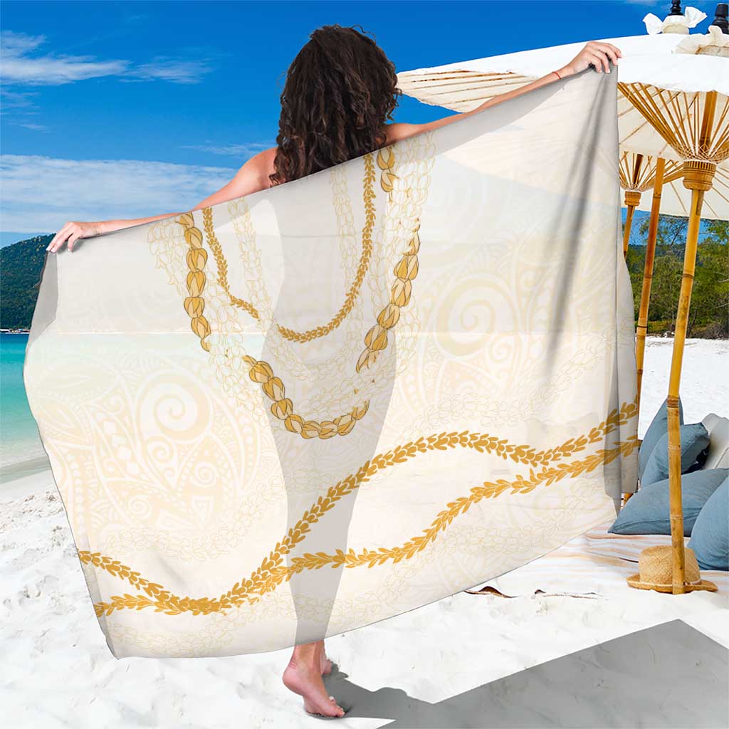 Aloha Lei Mikioi Sarong Gold Polynesian Tribal Tatau Pattern