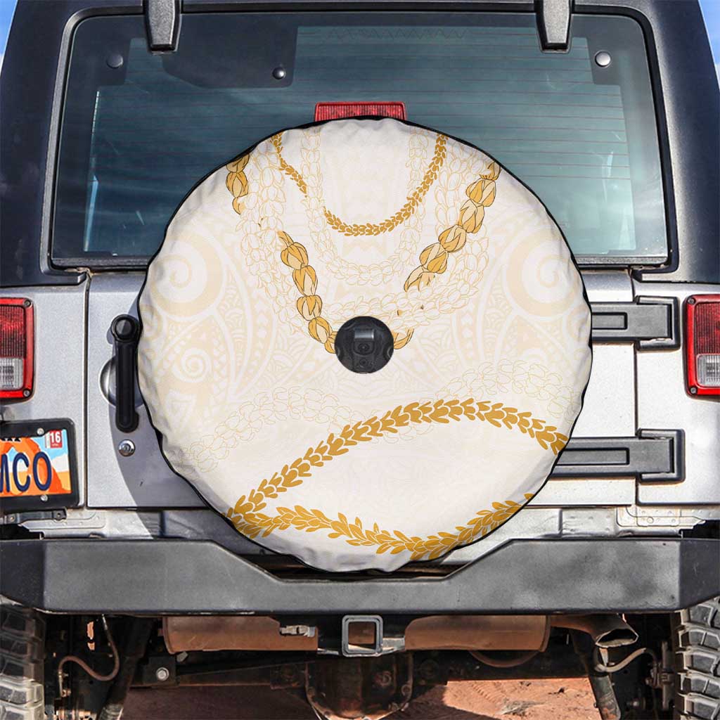 Aloha Lei Mikioi Spare Tire Cover Gold Polynesian Tribal Tatau Pattern