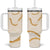 Aloha Lei Mikioi Tumbler With Handle Gold Polynesian Tribal Tatau Pattern