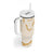 Aloha Lei Mikioi Tumbler With Handle Gold Polynesian Tribal Tatau Pattern