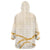 Aloha Lei Mikioi Wearable Blanket Hoodie Gold Polynesian Tribal Tatau Pattern