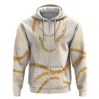 Aloha Lei Mikioi Zip Hoodie Gold Polynesian Tribal Tatau Pattern LT9 Zip Hoodie Gold - Polynesian Pride