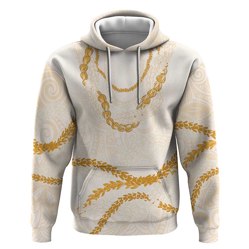 Aloha Lei Mikioi Zip Hoodie Gold Polynesian Tribal Tatau Pattern LT9 Pullover Hoodie Gold - Polynesian Pride