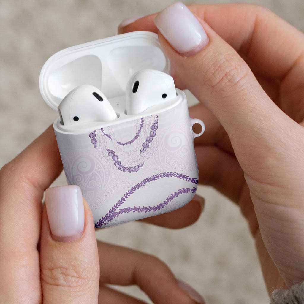 Aloha Lei Mikioi AirPods Case Purple Polynesian Tribal Tatau Pattern - Polynesian Pride