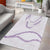 Aloha Lei Mikioi Area Rug Purple Polynesian Tribal Tatau Pattern