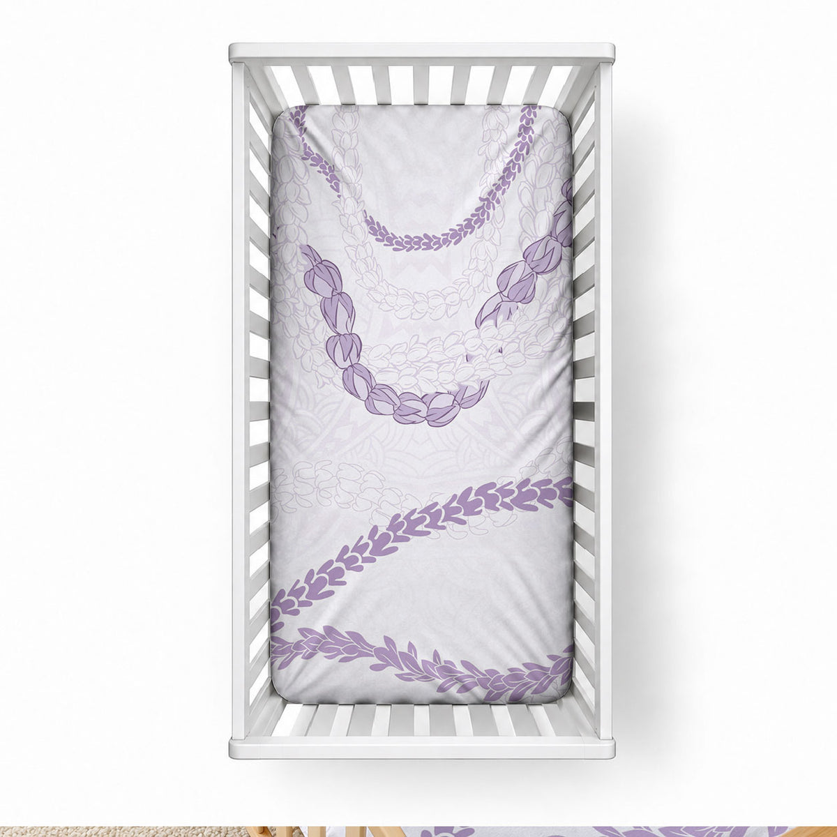 Aloha Lei Mikioi Baby Bed Cover Purple Polynesian Tribal Tatau Pattern LT9 28 × 52 in Purple - Polynesian Pride