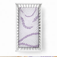Aloha Lei Mikioi Baby Bed Cover Purple Polynesian Tribal Tatau Pattern LT9 28 × 52 in Purple - Polynesian Pride