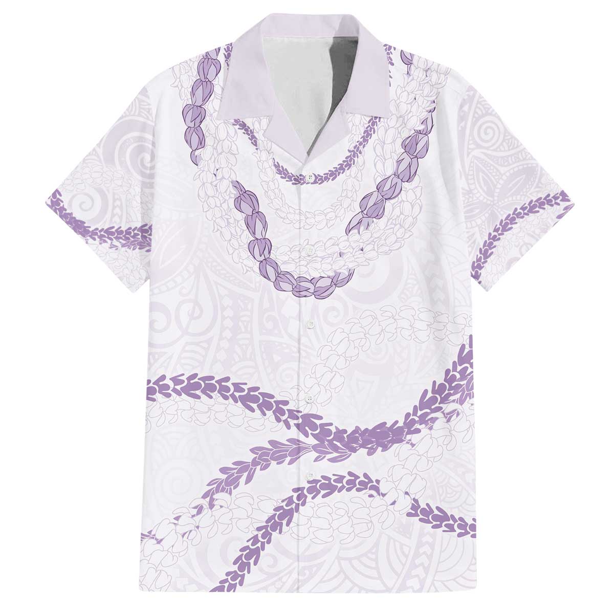 Aloha Lei Mikioi Family Matching Off The Shoulder Long Sleeve Dress and Hawaiian Shirt Purple Polynesian Tribal Tatau Pattern LT9 Dad's Shirt - Short Sleeve Purple - Polynesian Pride