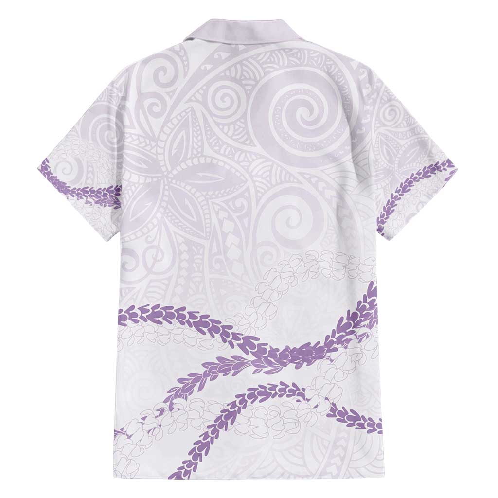 Aloha Lei Mikioi Family Matching Puletasi and Hawaiian Shirt Purple Polynesian Tribal Tatau Pattern LT9 - Polynesian Pride