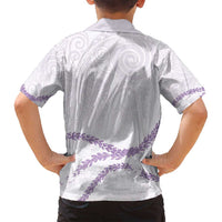 Aloha Lei Mikioi Family Matching Tank Maxi Dress and Hawaiian Shirt Purple Polynesian Tribal Tatau Pattern LT9 - Polynesian Pride