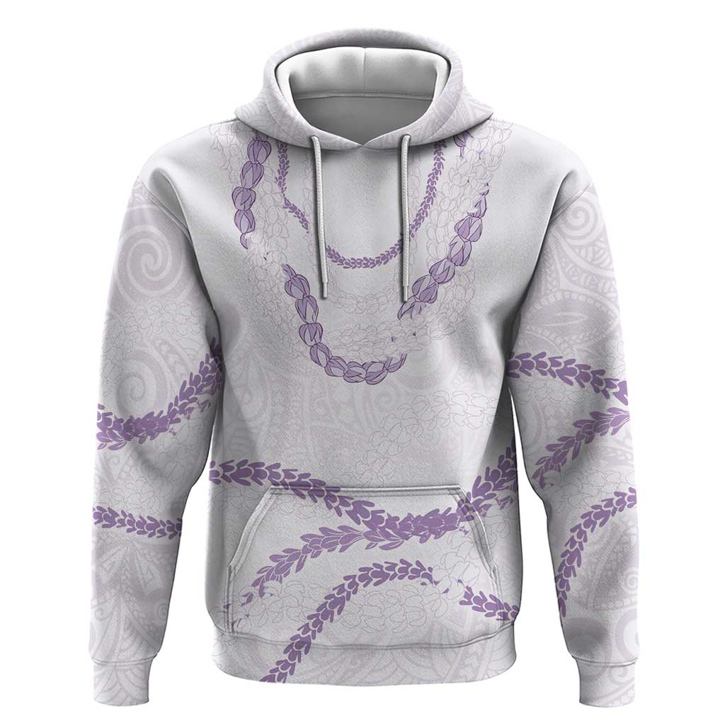 Aloha Lei Mikioi Hoodie Purple Polynesian Tribal Tatau Pattern