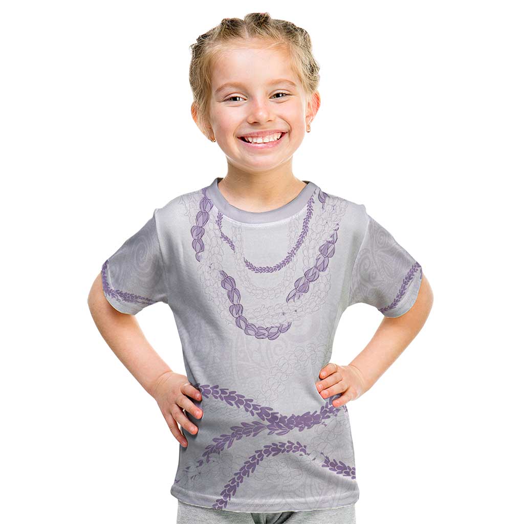 Aloha Lei Mikioi Kid T Shirt Purple Polynesian Tribal Tatau Pattern