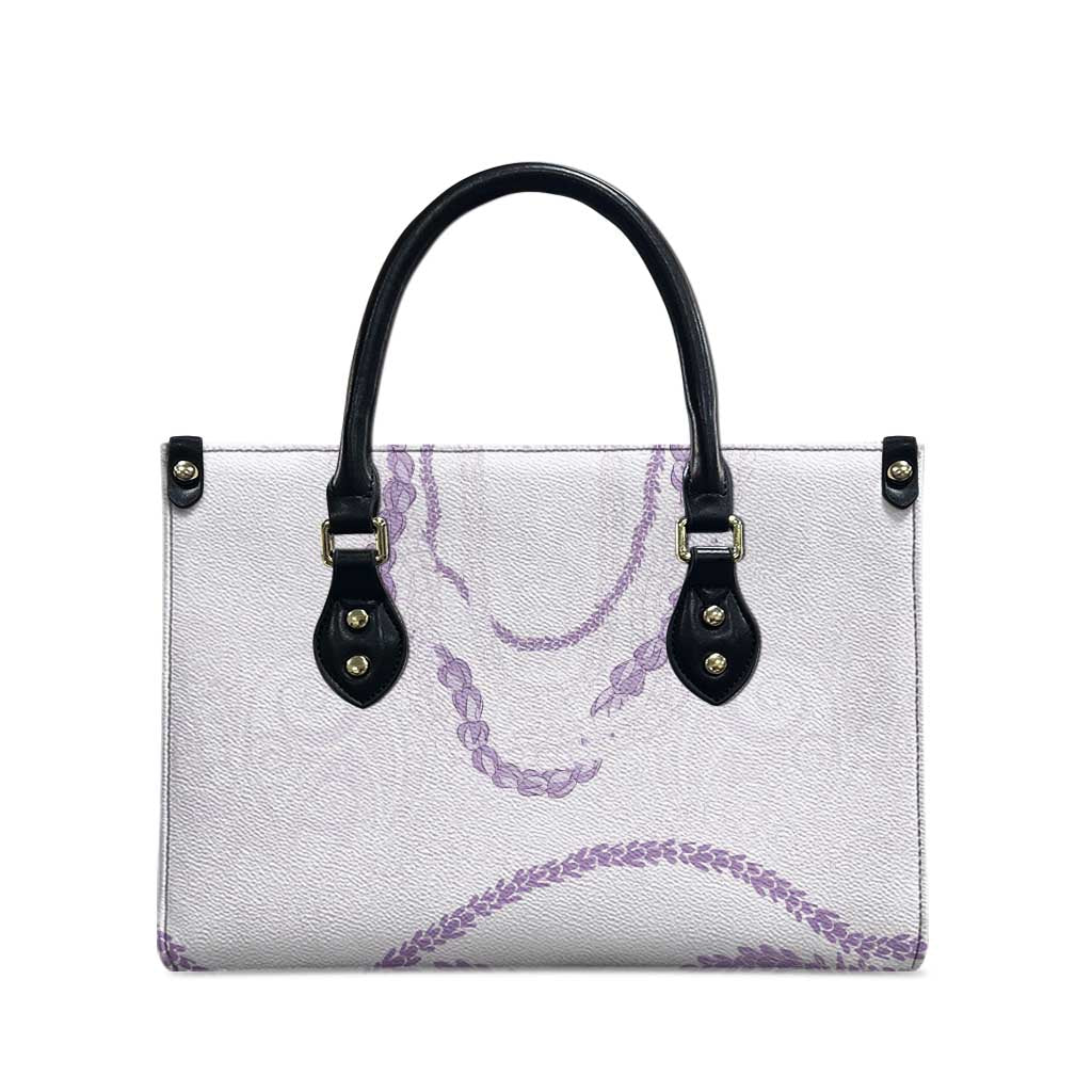 Aloha Lei Mikioi Leather Bag Purple Polynesian Tribal Tatau Pattern - Polynesian Pride