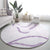 Aloha Lei Mikioi Round Carpet Purple Polynesian Tribal Tatau Pattern