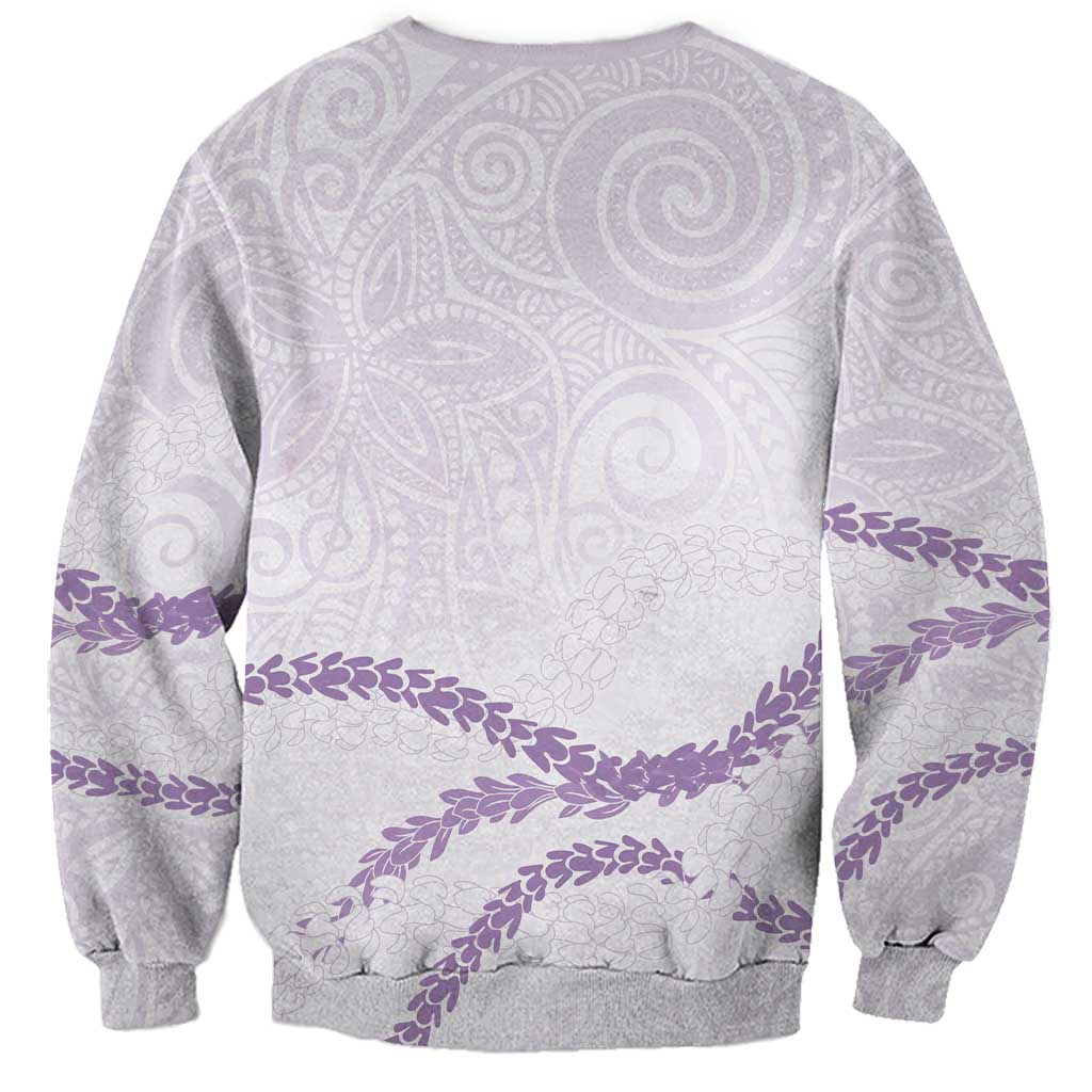 Aloha Lei Mikioi Sweatshirt Purple Polynesian Tribal Tatau Pattern