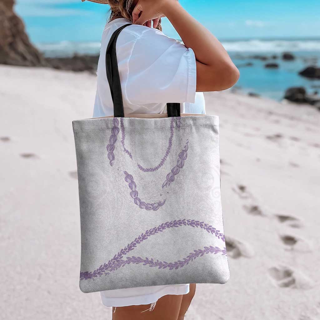 Aloha Lei Mikioi Tote Bag Purple Polynesian Tribal Tatau Pattern - Polynesian Pride