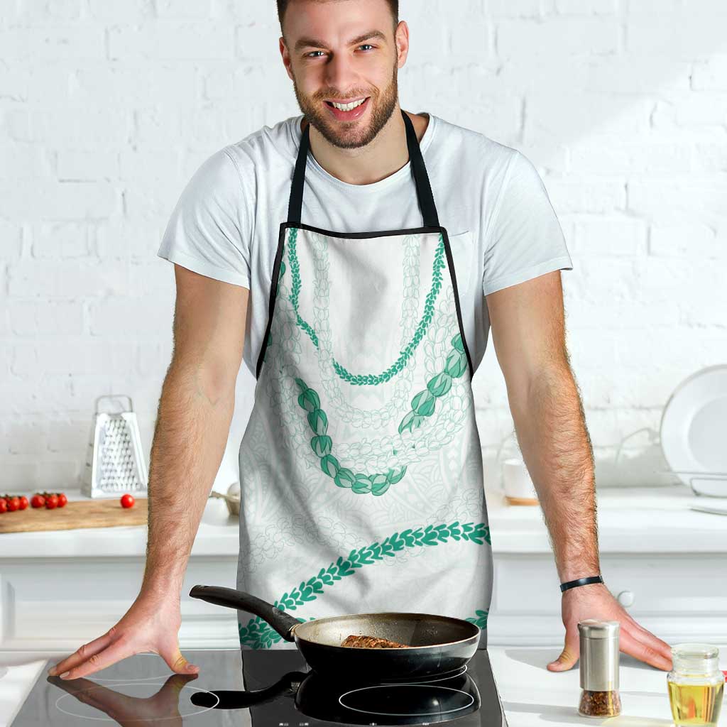 Aloha Lei Mikioi Apron Sage Green Polynesian Tribal Tatau Pattern - Polynesian Pride