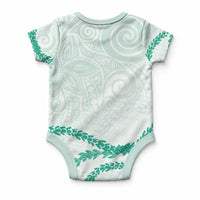 Aloha Lei Mikioi Baby Onesie Sage Green Polynesian Tribal Tatau Pattern LT9 - Polynesian Pride