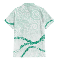 Aloha Lei Mikioi Family Matching Mermaid Dress and Hawaiian Shirt Sage Green Polynesian Tribal Tatau Pattern LT9 - Polynesian Pride