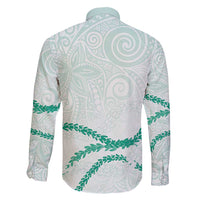 Aloha Lei Mikioi Family Matching Mermaid Dress and Hawaiian Shirt Sage Green Polynesian Tribal Tatau Pattern LT9 - Polynesian Pride